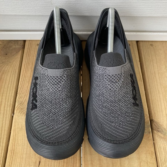 Hoka One One Restore TC Slip On Comfort Recovery Black Shoes Womens 8 Mens 7 - Picture 2 of 8